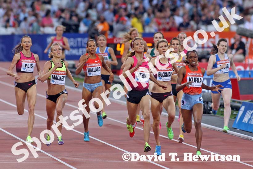 Mary Kuria wins the 1500 metres,  2013 IAAF Diamond League, Sainsbury's Anniversary Games, Queen Elizabeth Olympic Park, London.